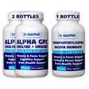Alpha GPC & Uridin 2X 60 Kapsler + Fosfatidyserin & Bacopa 1x 120 Kapsler, 2 måneders forsyning