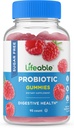 Livlig sukkerfri probiotika – Great Tasting Natural Flavor Gummy Supplement Chewable – GMO Free, Vegetarisk, Glutenfri – for Gut Helse og Immune Support – for voksne, menn, kvinner – 90 Gummies