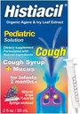 Histiacil Organic Agave Jarabe para tos, spedbarn 2 måneder og eldre, Cough + Mucus Relief laget med Agave & Ivy Leaf Extract, Pediatrisk Formula for barn dagtid Mucus Grape Flavor, 2 fl oz