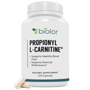 Biovy høy absorpsjon Propionyl-L-karnitin (PLCAR) Ingen kunstige fyllstoffer - Effektiv Propionyl L karnitin HCL Supplement for å støtte blodsirkulasjon - 120 Kapsler