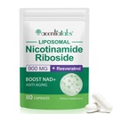 NAD Nikotinamid Riboside Resveratrol 900mg, NAD Supplement Støtte Cellular Helse, Anti-Aging, Energi, Fokus - 80 kapsler