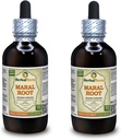 Maral rot (Rhaponticum Carthamoides) Tinktur, organisk tørket rot flytende ekstrakt (Brand Navn: HerbalTerra, stolt laget i USA) 2x4 fl.oz (2x120 ml)