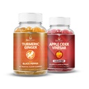 BeLive Turmeric og Apple Cider Vinegar Gummies for inmun støtte, mobilitetsstøtte, detox, rengjøring og digestiv helse