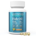 Fish-Oil Omega3-Fatty Acids-Supplement Small-Softgels - 180Count 1440mg for sunne hjerte hjerne øyne støtte høy EPA DHA lett å svelge