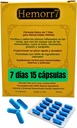 Hemorr7: 7Days 15 Capsules Herbal Hemorroid Detox Formula,Fórmula Herbal para desintoxicar las hemorroides Durante 7 dias