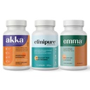 Emma Gut Health & Elipipure Gut Cleanse & Akka Liver Cleanse – 3-i-1 Detox Bundle for Digestive Balance, Regelmessig & Metabolisme Støtte | Støtter avfall Eliminering og mikrobiom helse