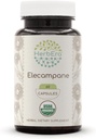 HerbEra Elecampane 60 USDA Organic Capsules, 500 mg, laget med Elecampane (Inula Helenium) Tørket rot (60 Kapsler)