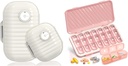 Reisepilleorganisator, 7 dagers og pilleorganisator 3 ganger om dagen, 7 dagers pilleboks - GloDeals ukentlig piller Organizer Daily Medicine Container Dispenser Case for Vitamin Fish Oil Supplement