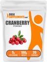 bulkSupplements.com Cranberry pulver - Cranberry kosttilskudd for kvinner og menn, Air tørket Cranberry - Unsweeted & Glutenfri, 5g per servering, 100g (3.5 oz) (Pack of 1)