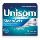 Unisom SleepGels, Natt søvnhjelp, Diphenhydramin HCI 50 mg, 32 SoftGels