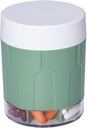 Betife Extra store kosttilskudd Organizer,Weekelly Pille Organizer Flaske, Daglige Pille Dispenser med 7 store sammenligninger, Organizer å holde 7 dagers vitamin medisinering, 21 etiketter og en rengjøringsbørste (grønn)