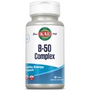 KAL B 50 Complex, B-kompleks vitaminer for energi, metabolisme, rød blodcellesyntese og immunstøtte, med vitamin B12, B6, folsyre og andre B-vitaminer, veganer, 50 serveringer, 50 tabletter