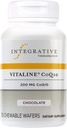 Integrative Therapeutics Vitaline CoQ10 200 mg - Brain Health Support Supplement for voksne* - Støtter hjertehelse* - Dairy-Free - Sjokolade Flavored, 30 Chewable Tabletter (30 Serveringer)