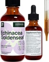 Echinacea og Goldenseal 2 floz flytende ekstrakt - naturlig herbal kosttilskudd - immunstøtte dropper - Forbedre søvn - høy styrke - 45-dagers forsyning