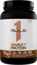 Regel 1 Kilde 7 Protein - Decadent Flavor, Velvety Smooth Texture, 22g Anytime Protein, og 10g naturlig forekommende EAAs Per Serving fra 7 Premium kilder (1,8 pund*, Melk Chokolade)