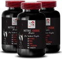L-citrullin og l-arginin kosttilskudd - Nitric Oxid Booster - utholdenhet, Nitric Oxid Flow, styrke trening, Fitness støtte, Før-gym Boost, Muskelpumpe, Fysisk Boost 3 flasker 270 tabletter