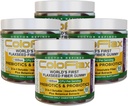 Organisk Flaxfrø Fiber + Probiotiske Gummier | Stivelse Relief & Regularity Uten Krampen for voksne, Oppløselig & Uoppløselig Triple-Fiber Vegan Gummies - 120 Serveringer