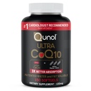Qunol Ultra CoQ10 100mg Softgels- 3X Bedre absorpsjon Coenzym Q10 Supplement - Antioksidant Supplement for vaskulær og hjerte helse og energi produksjon - 5 måneders forsyning - 150 greve