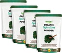 Fire pakke Spirulina pulver for juice og glatt blanding; 100% naturlig, USDA organisk og glutenfri, med høyt protein, vitaminer, antioksidanter og mineraler (12 oljer) (4)