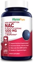 NusaPure N-Acetyl Cysteine (NAC) 1200mg 180 Veggie Caps (vegetarian, ikke-GMO, Glutenfri) Bioperin