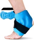 Ankle Ice Pack Wrap for svelging, Reusable Gel Ice Pack for ankleskader, kalde kompress terapi for fotsmerter Relief, Achilles Tendonitis, Plantar Fascilitis, Sprains