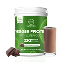 MRM Ernæring Veggie Protein med Superfoods | Sjokolade Flavored | 22g Complete Protein | Over 8,8g Essentielle Aminosyrer | 13 superfoods | med Omega 3s og Omega6s | Keto vennlige | 30 Services