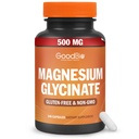 Magnesium Glykinat - høy absorpsjon Magnesium Supplement 500 mg Per servering for stress lindring, søvn, hjerte og bein helse, Nerve støtte - Ikke-GMO, Glutenfri, Gentle on Mage, 240 kapsler