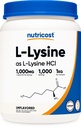 Nutricost L-Lysine pulver 1KG (2,2lbs) - ren L-Lysine, ikke-GMO, Glutenfri
