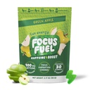FocusFuel Energy Chews – Grønn Apple Flavor (15 Services) – 100mg Koffein + B12, Magnesium, Alpha GPC – Økt fokus og energi – Ingen krasj eller Jitters