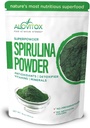 Alovitox Organic Spirulina Powder ® Nærende Sense Supermat med antioksidanter, proteiner, vitamin A og B, Fiber, Omega 3, 6 og 9-100% organiske, Ingen additiver/farger, Glutenfri, Vegansk, Ikke-GMO (1 lb)