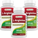 Beste Naturals L-Arginine 500 mg 250 kapsler (250 telling (pakke på 3))