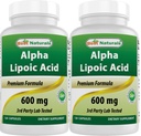 Beste Naturals -- Alpha Lipoic Acid (ALA) - 600 mg (120 Count (Pack of 2))
