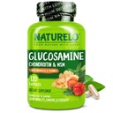 NATURELO Glukosamine Chondroitin MSM med Boswellia og vitamin C - Supplement for felles komfort, mobilitet og styrke - 120 kapsler