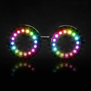 GloFX programmerbare LED-briller - 350 full fargemoduser - USB Oppladbare lys opp Briller for Edm Music Festival Rave Party Dans ytelse Cosplay Kostume
