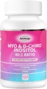 Myo-Inositol & D-Chiro Inositol Supplement for hormonbalanse for kvinner | Ideell 40:1 Ratio Ovarian Helsestøtte | Passer for preconception