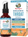 MaryRuth Organics USDA Organic Throat Spray med Mullein Leaf ® Marshmallow Root & Licorise Root & Thyme Leaf ® 4 Herbal Blande ® Ikke-GMO | Vegan | Glutenfri | 1 Fl Oz ®