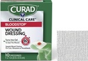 CURAD BloodStop® sårkjole | 1\" x 1\" | Hemostatisk Gauze bidrar til å slutte å blødning raskt | For kutt, Abrasions eller nosebleeds | 10 greve