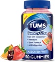 TUMS Gummy Bites Dietary Supplement for anledninger Heartburn Relief, Oppsett Mage og syre indigestion, Assortert frukt flavors - 50 greve