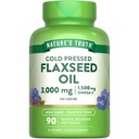 Naturens Sannhet Flaksfrø Olje Softgels | 90 greve | Kald presset, ikke-GMO & Glutenfri Supplement