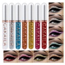8 Farget Glitter flytende Eyeliner Fargerikt sett, Delineadores De farger Para Ojos, Rainbow hvit rød blå Eyeliner Christmas makeup gavesett for kvinner vanntett lang varetid raskt tørre øye linere...