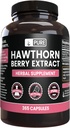 Rene opprinnelige ingredienser Hawthorn Berry ekstrakt ingen magnesium eller ris fyllstoffer, alltid ren, Lab verifisert (365 kapsler)