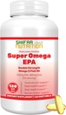 SHIFAA NUTRITION Halal Fish Oil Softgels 120 Ct, dobbel styrke - Halal Omega 3 Fish Oil Supplements. Wild Fanget, ikke-GMO og renset