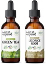 Wild & Økologisk Grønn Te Tinktur 2 fl oz & Licorie Tinktur 2 floz