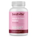 BESTVITE Myo & D-Chiro Inositol (120 Vegetariske kapsler) - 40:1 Forhold - Ingen stearates - Vegan - Ikke GMO - Glutenfri