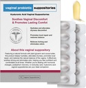 Nahid Hyaluronsyre Suppositories | Vaginal bevegelse og pH balanse støtte | 12 Innsetter med prebiotiske kompleks | Soothe tørrhet, Odor kontroll, gjenopprette komfort | Menopause og intim behandling