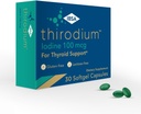 Thirodium - Thyroid Support Supplement - 100mcg Iodium Iodate - 30 Soft-Gel Kapsler for økt absorpsjon - Glutenfri, Laktosefri, sukkerfri, ikke-GMO