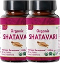Shatavari 120 tabletter | Asparagus Racemosus (Shatavari) | USDA Økologisk sertifisert | Støtter kvinners helse og immunsystem | Diett Supplement 120tab - Pakke med 2
