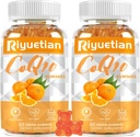 2 packCOQ10 Gummies - CoQ10 500mg + Omega-3 EPA/DHA + Magnesium Glycinat + Zink Citrat, å støtte hjerte helse, energiproduksjon, immunsystem & mineralabsorpsjon
