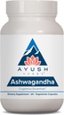Ayush Herbs Ashwagandha Capsules - Ashwagandha for menn og kvinner, Ashwagandha Supplements, Pure Ashwagandha Root Powder for stress, 500mg per pille - 60 Vegetariske Caplets (1 greve)