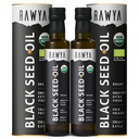 RAWYA Black Seed Oil - Økologisk kaldt presset Nigella Sativa - tyrkisk opprinnelse - USDA organisk - naturlig kosttilskudd - svart cumin frøolje - rik flavor & høy konsentrasjon - 250ml glassflaske - 2 pakke